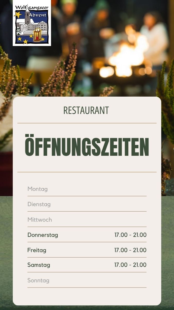 Restaurant Bacherls Öffnungszeiten Advent 2025